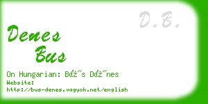 denes bus business card